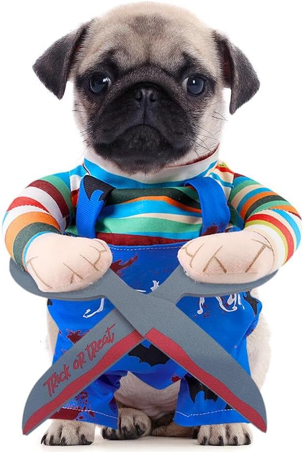 KOSTIUM CHUCKY Z NOŻYCZKAMI HALLOWEEN