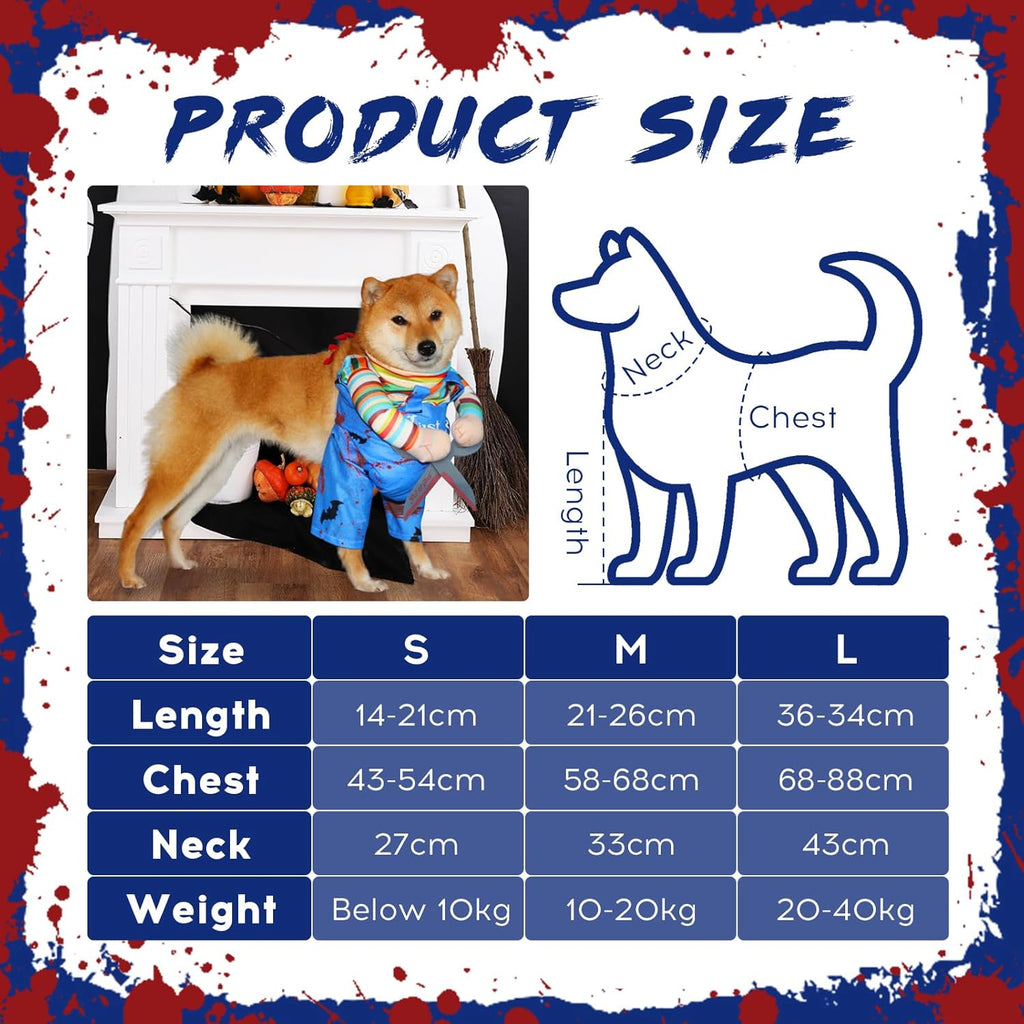 KOSTIUM CHUCKY Z NOŻYCZKAMI HALLOWEEN