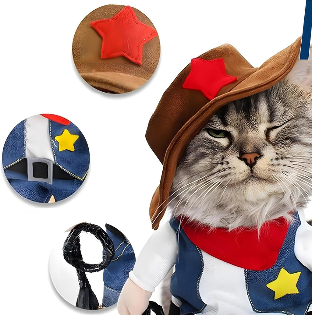 Kostium Szeryfa dla kota psa AKCESORIA HALLOWEEN