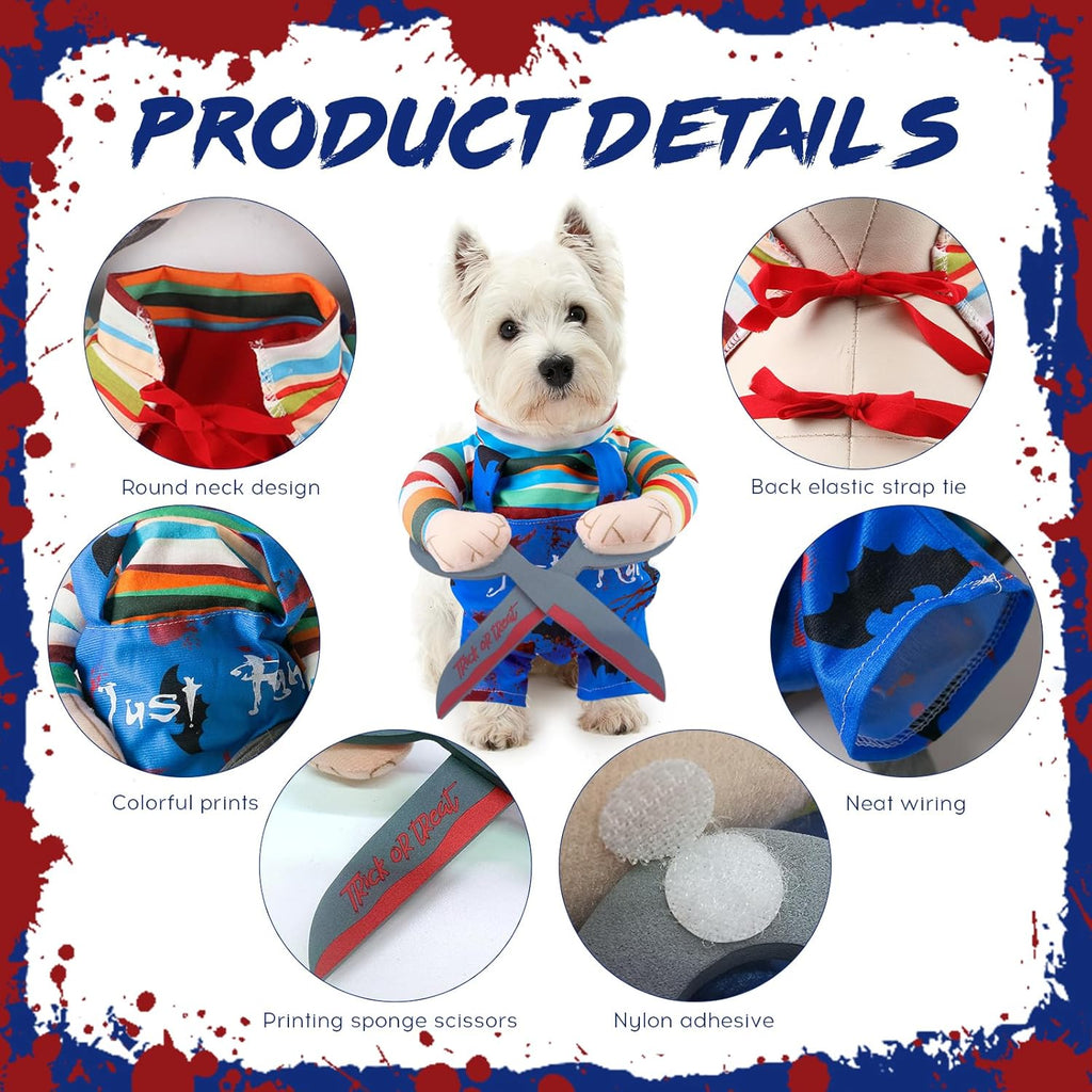 KOSTIUM CHUCKY Z NOŻYCZKAMI HALLOWEEN